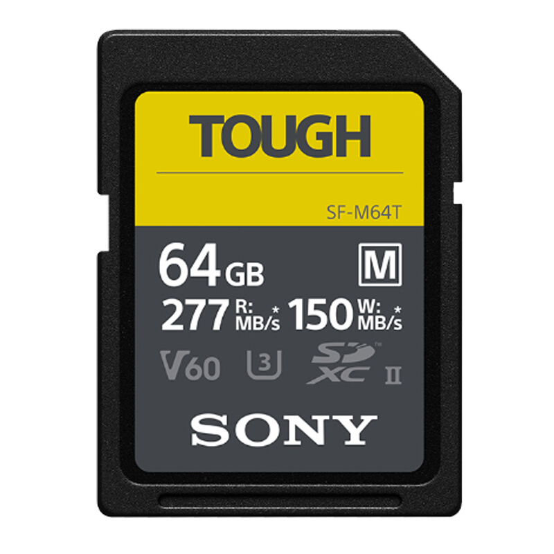 索尼（SONY）高速SD卡尼康內(nèi)存閃存卡佳能單反索尼微單相機(jī)存儲(chǔ)卡 TOUGH 64G 277M/S UHS-II 高速內(nèi)存卡 